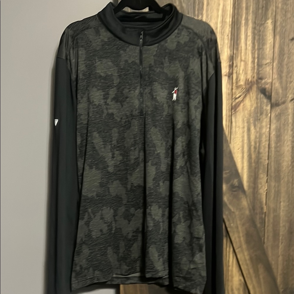 Black Lightweight Shirt Jacket with High Collar and Fitted Silhouette